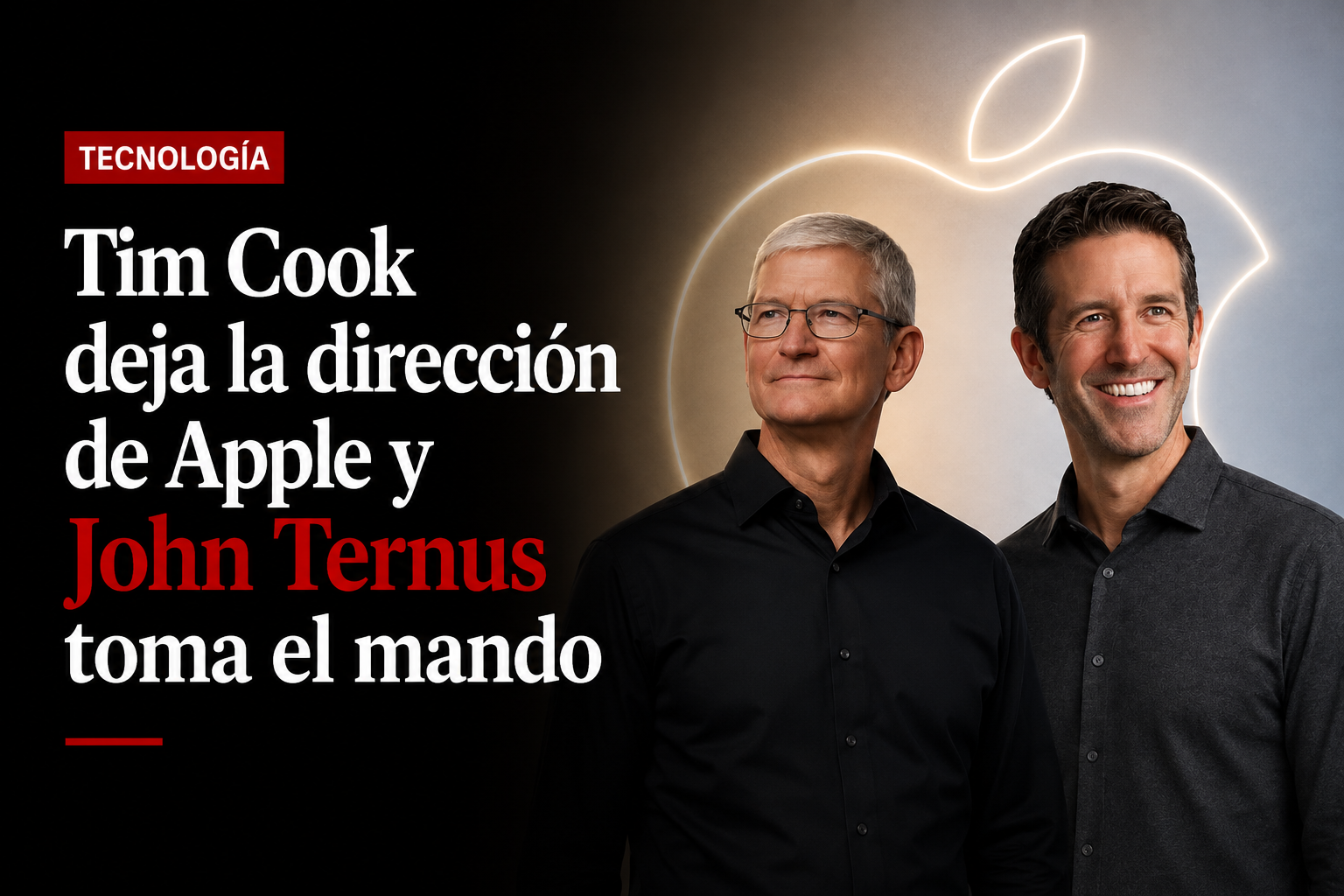 Tim Cook deja la dirección de Apple y John Ternus toma el mando