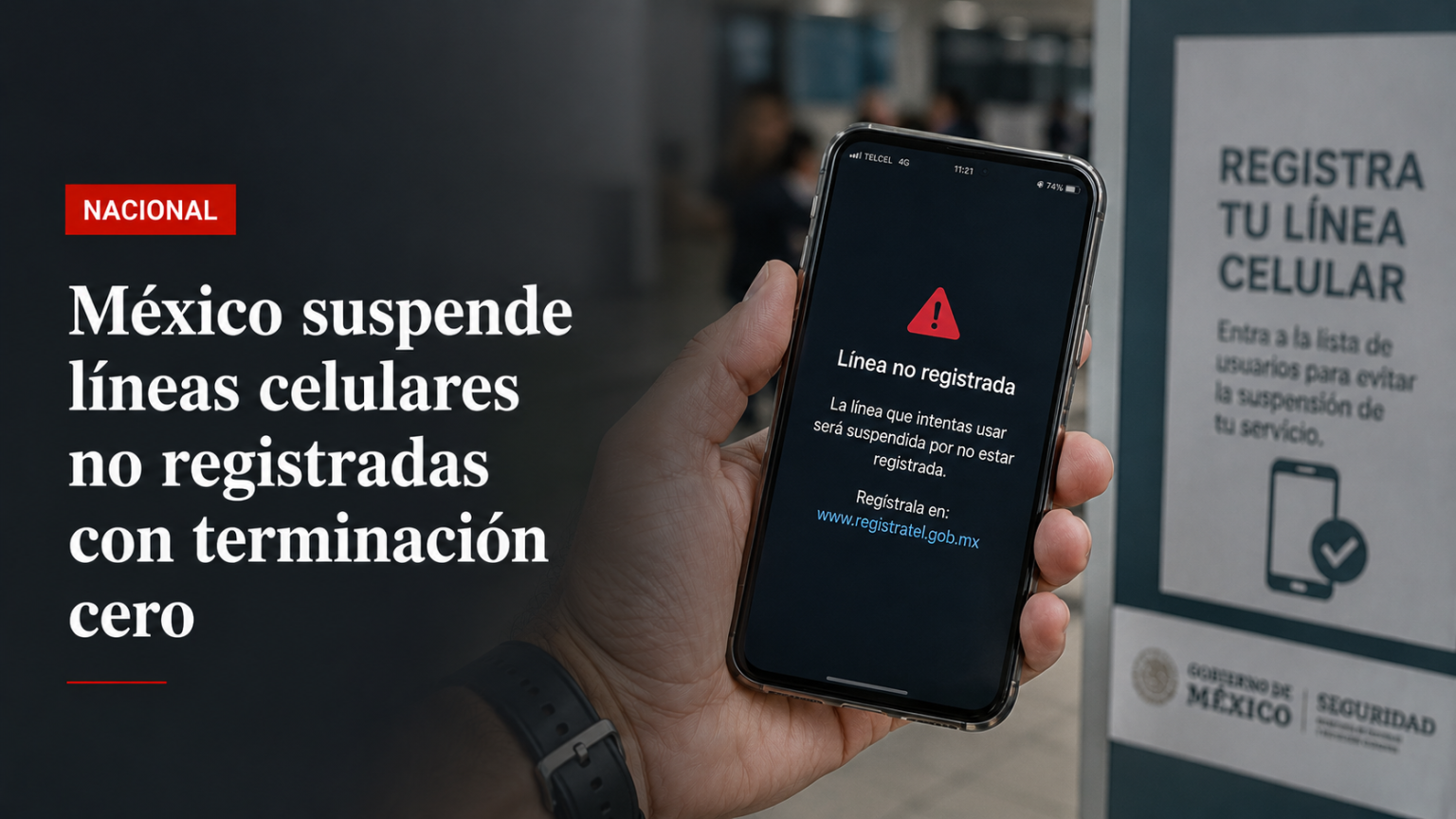 México suspende líneas celulares no registradas con terminación cero