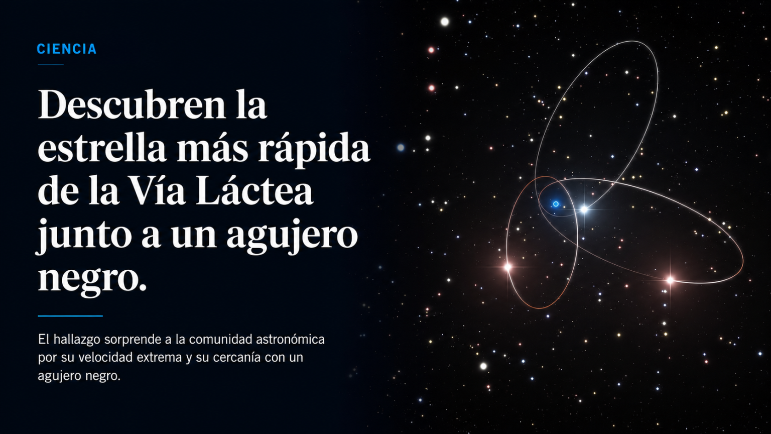Descubren la estrella más rápida de la Vía Láctea junto a un agujero negro