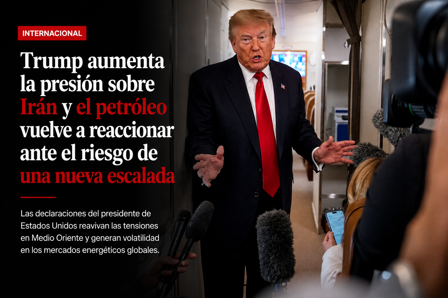 Trump aumenta la presión sobre Irán y el petróleo vuelve a reaccionar ante el riesgo de una nueva escalada
