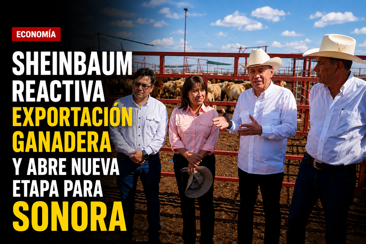 Sheinbaum reactiva exportación ganadera y abre nueva etapa para Sonora
