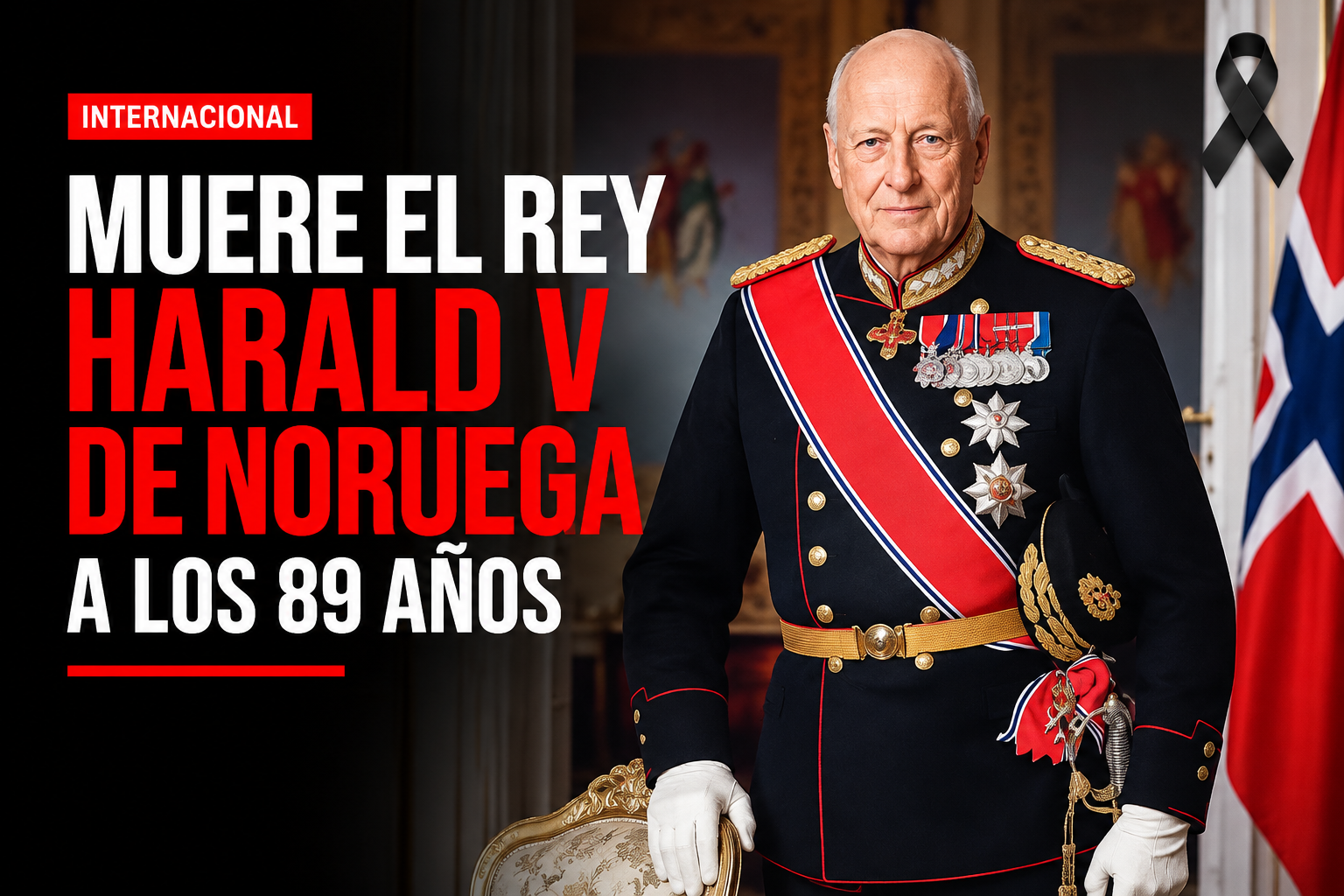 Muere el rey Harald V de Noruega a los 89 años